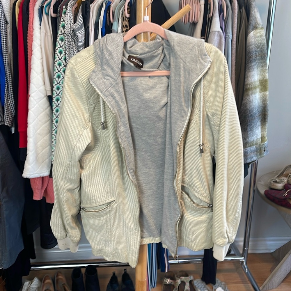 79. Danier Leather Lined Hooded Jacket